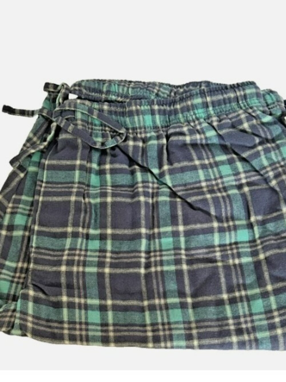 Sonoma Men's Flannel Sleep Pants Size 3XB Side Pockets Teal Green Black New